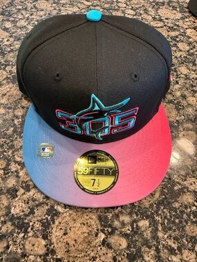 NWT New Era Miami Marlins 59FIFTY Fitted Hat City Connect Size 7 1/2